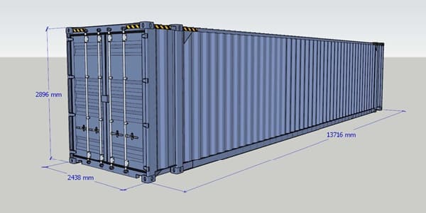 kích thước container